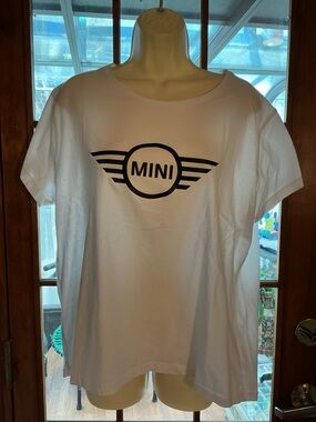 Womens White MINI Logo Tee - Shirts & Tops
